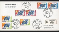 CE26-PJa : Enveloppe RECO 1er Jour timbres de service Conseil de l'Europe 22.11.1975