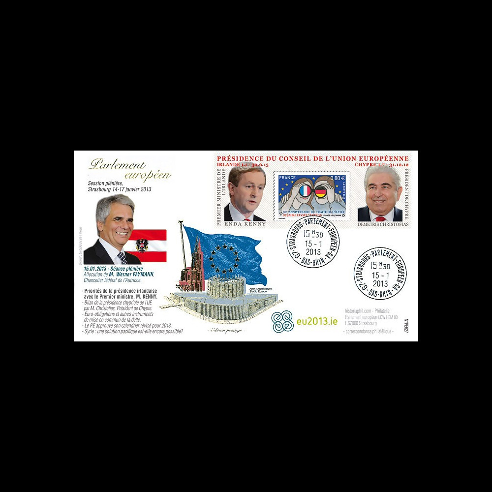 PE627 : 2012 - FDC Parlement européen "Présidence irlandaise de l'UE