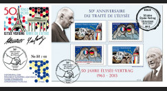PE628 : 2013 - FDC 1er Jour France-Allemagne "50 ans Traité Elysée" - brigade franco-allde