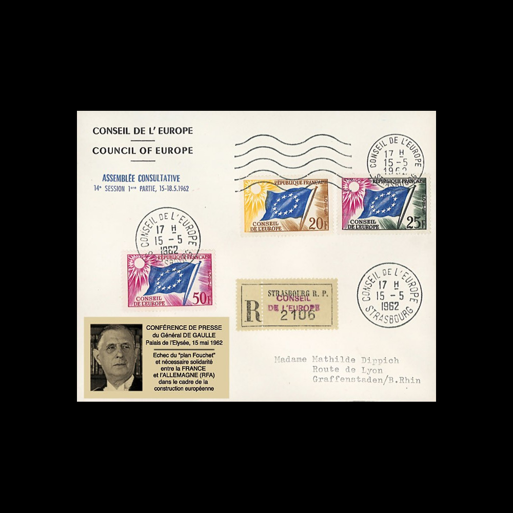 CE14-Ia : 1962 - RECO CE "de Gaulle rappelle la nécessité d'une amitié franco-allemande"