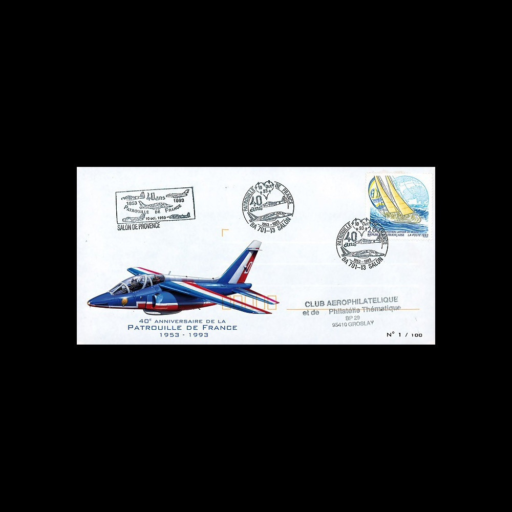 PAF-93 : 1993 - FDC France "40e anniversaire de la Patrouille de France"