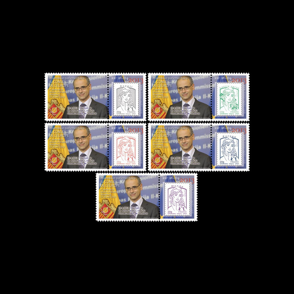 CE64-IIDPT1/5 : 2013 - Série 5 Marianne "Conseil de l'Europe - M. MARTÍ