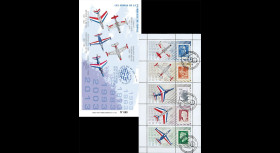 PAF13-C2 : 2013 - Carnet Porte-timbres "60 ans Patrouille de France / Avions de la PAF"