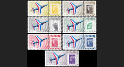 PAF13-ALPHA-PT1/7 : 2013 - 7 porte-timbres "60 ans Patrouille de France - ALPHAJET"