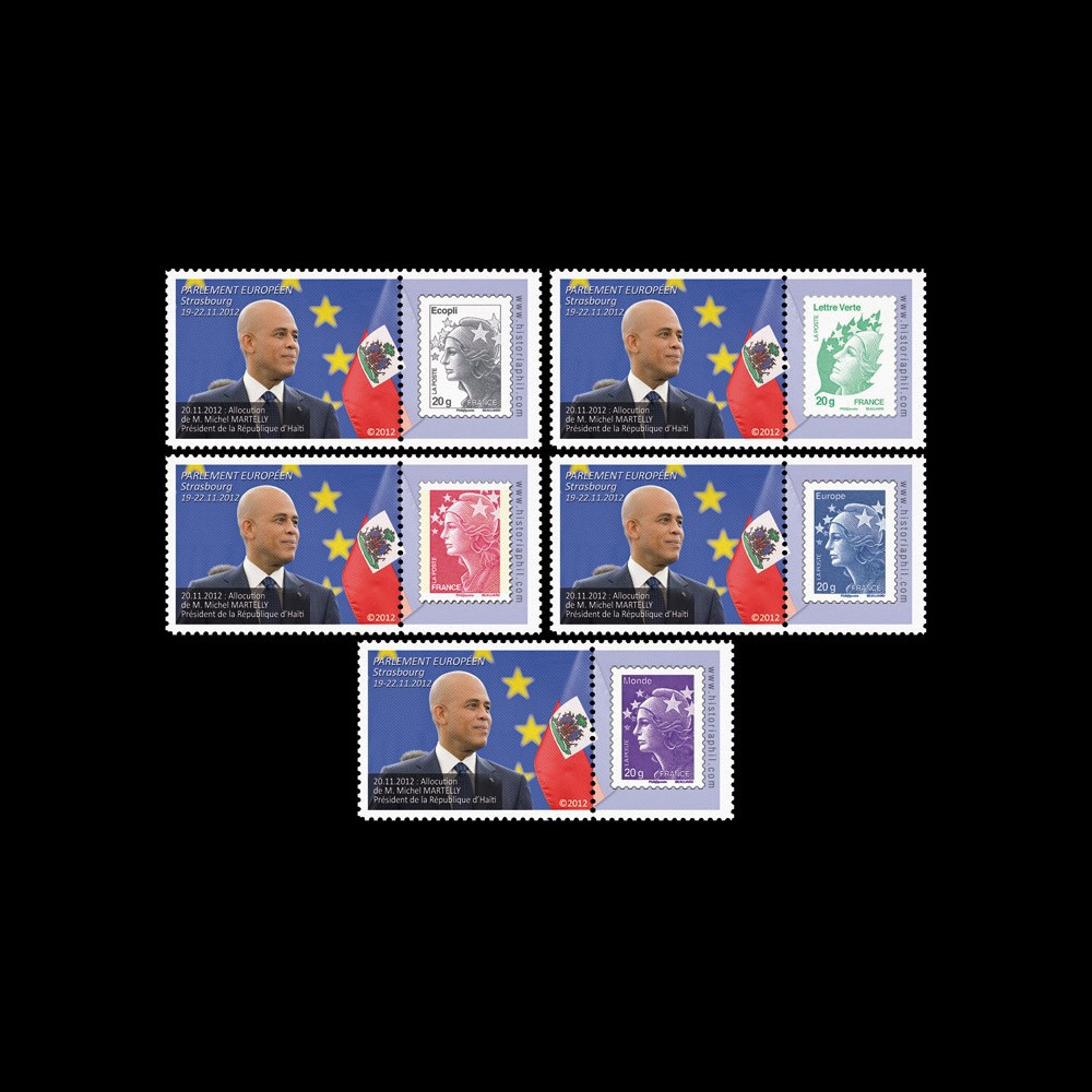 PE625-PT1/5 : 2013 - 5 porte-timbre Parlement européen "M. Martelly