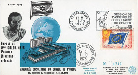 CE25-IIA-T1 : 1973 - FDC Conseil de l'Europe "Discours de Golda Meir