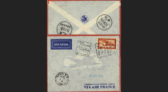 AV-0161 : 1936 - Pli INDOCHINE AIR FRANCE "1er Vol d'essai Hanoï (Indochine) - Canton (Chine)"