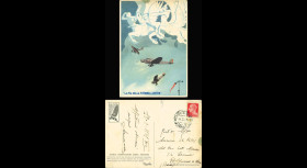 W2-IT0033 : 1939 - CP ITALIE Propagande "Ecole d'Observation Aérienne de Cerveteri"