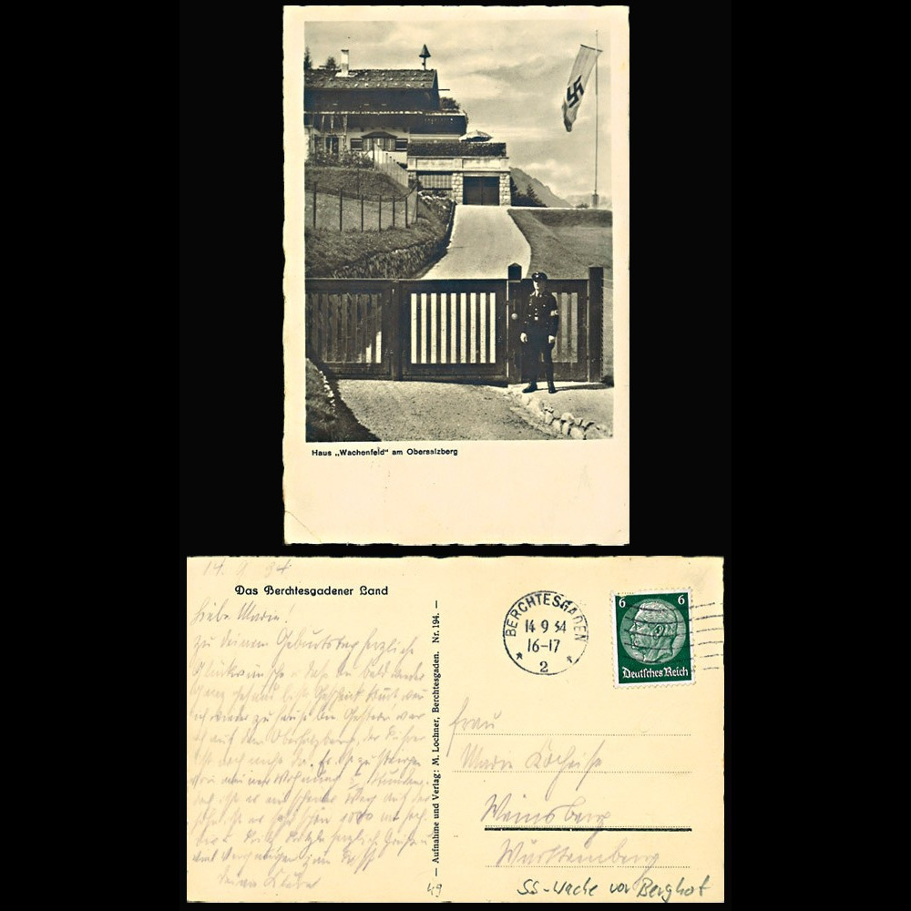 W2-AL0854 : 1934 - CP ALLEMAGNE "Garde SS devant la maison 'Wachenfeld' de Hitler"