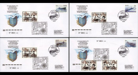 RU05-SML : 2005 - 4 FDC Centenaire des Forces Sous-marines de la Flotte Russe