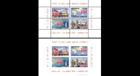 A380-209B : 2013 - Série de 2 blocs "1er vol A380 Qantas QF1 (Sydney) - Dubaï - Londres"