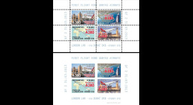 A380-210B : 2013 - Série de 2 blocs "1er vol A380 Qantas QF2 Londres - Dubaï - (Sydney)"