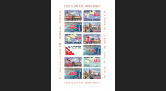 A380-209FND : 2013 Feuillet '1er vol A380 Qantas QF1/2 Sydney-Londres-Sydney via Dubaï'
