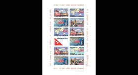 A380-209FND : 2013 Feuillet '1er vol A380 Qantas QF1/2 Sydney-Londres-Sydney via Dubaï'