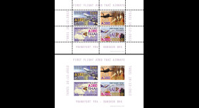 A380-213B : 2013 - Série de 2 blocs "1er vol A380 Thaï TG921 Francfort - Bangkok"