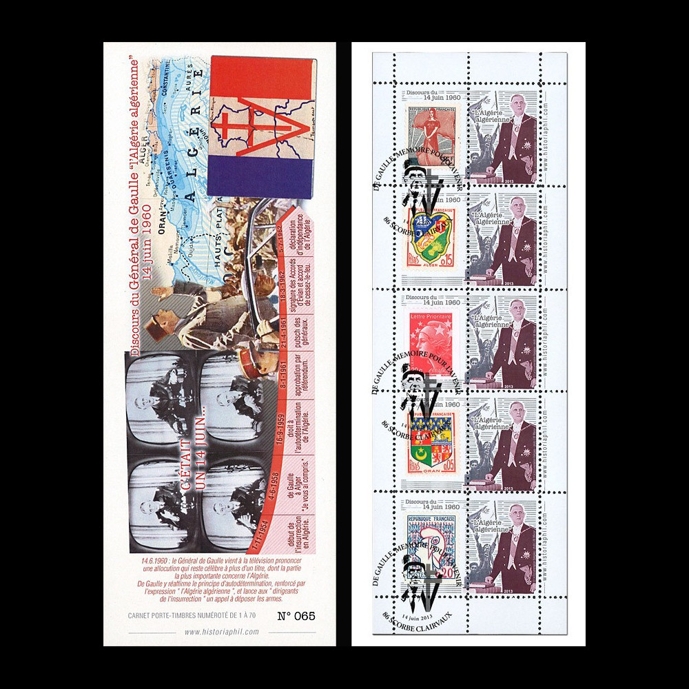 DG13-7T3 : 2013 - Carnet privé "DE GAULLE - 53 ans Discours L'Algérie algérienne"