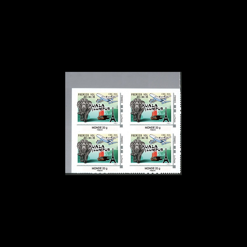 A380-216B4 : 2013 FRANCE - Bloc de 4 TPP A380 Malaysia Airlines - 1er vol CDG / KUL