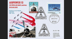 PAF13-9 : 2013 - FDC AUTRICHE "AIRPOWER - 60 ans Patrouille de France / ALPHAJET"