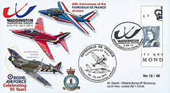 PAF13-10T1 : 2013 - FDC ROYAUME-UNI "RAF Waddington - 60 ans Patrouille de France"