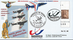 PAF13-10T3 : 2013 - FDC ROYAUME-UNI "RAF Waddington - 60 ans Patrouille de France"