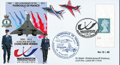 PAF13-10T6 : 2013 - FDC ROYAUME-UNI "RAF Waddington - 10 ans Retrait Avion CONCORDE"