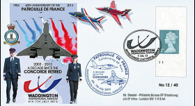 PAF13-10T6 : 2013 - FDC ROYAUME-UNI "RAF Waddington - 10 ans Retrait Avion CONCORDE"