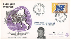 AP38-T1 : 1963 - FDC Session du PE "Hommage solennel au Président JF Kennedy USA"