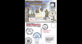 GB2013-CP : 2013 - Carte FRANCE "57e Coupe Gordon Bennett" voyagée par ballon postal