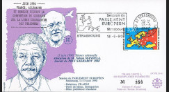 PE214T2 : 06-1990- FDC Parlement européen "Visite Nelson MANDELA