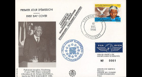 PE214B : 1990 - FDC MAURITANIE "Premier Jour Nelson MANDELA