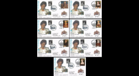 PE348SP1-T1/7 : 1997 - Série des 7 FDC Royaume-Uni "Funérailles de Lady Diana"