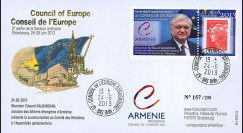 CE64-IIIA : 06-2013 - FDC Conseil de l'Europe "Présidence de l'Arménie - NALBANDIAN"