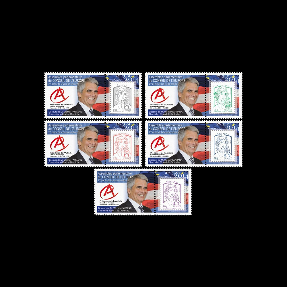 CE65-IPT1/5 : 01-2014 - Série 5 Marianne "Présidence autrichienne - Chancelier W. Faymann"