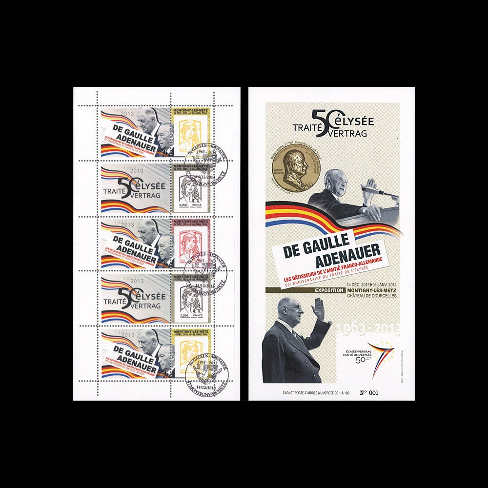 DG13-9C : 2013 - Carnet privé "DE GAULLE & ADENAUER