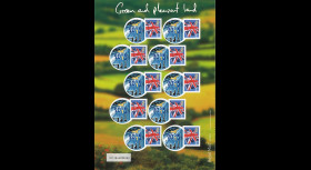 CO-RET56F : 2013 - ROYAUME-UNI Feuillet TPP 1st "10 ans dernier vol Concorde/ drapeau"