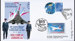 CO-RET55 : 2013 - ROYAUME-UNI FFC "10 ans dernier vol avion Concorde / Red Arrows"