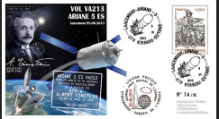 VA213L-T2 : 2013 - FDC Kourou ARIANE 5 "Vol 213 - cargo spatial ATV 4 Albert Einstein"