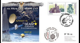 VA214L-T2 : 2013 - FDC Kourou ARIANE 5 "Vol 214 - satellites ALPHASAT I-XL et INSAT 3D"