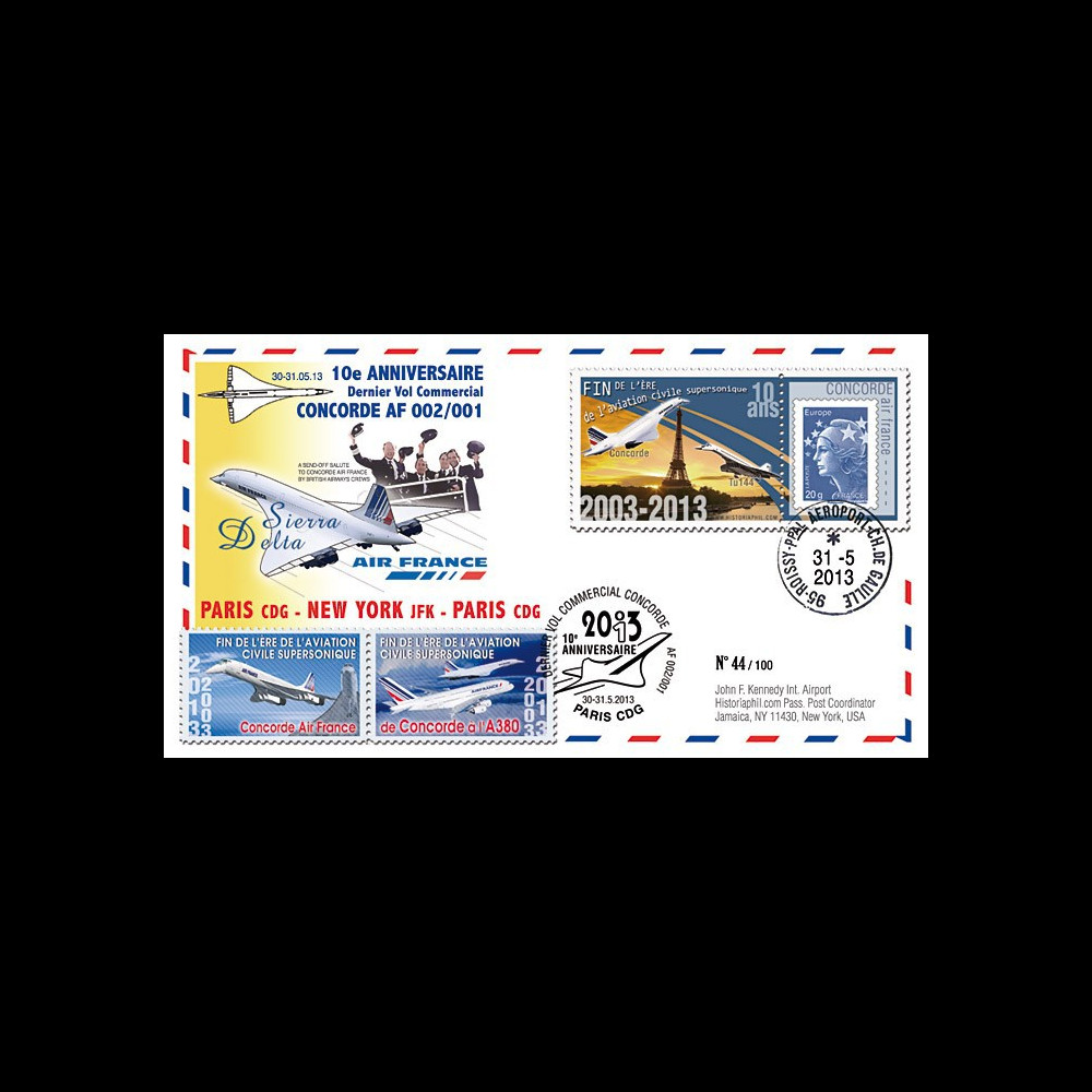 CO-RET52 : 2013 - FFC "10 ans dernier vol Concorde AF002/001 Paris-New York-Paris"