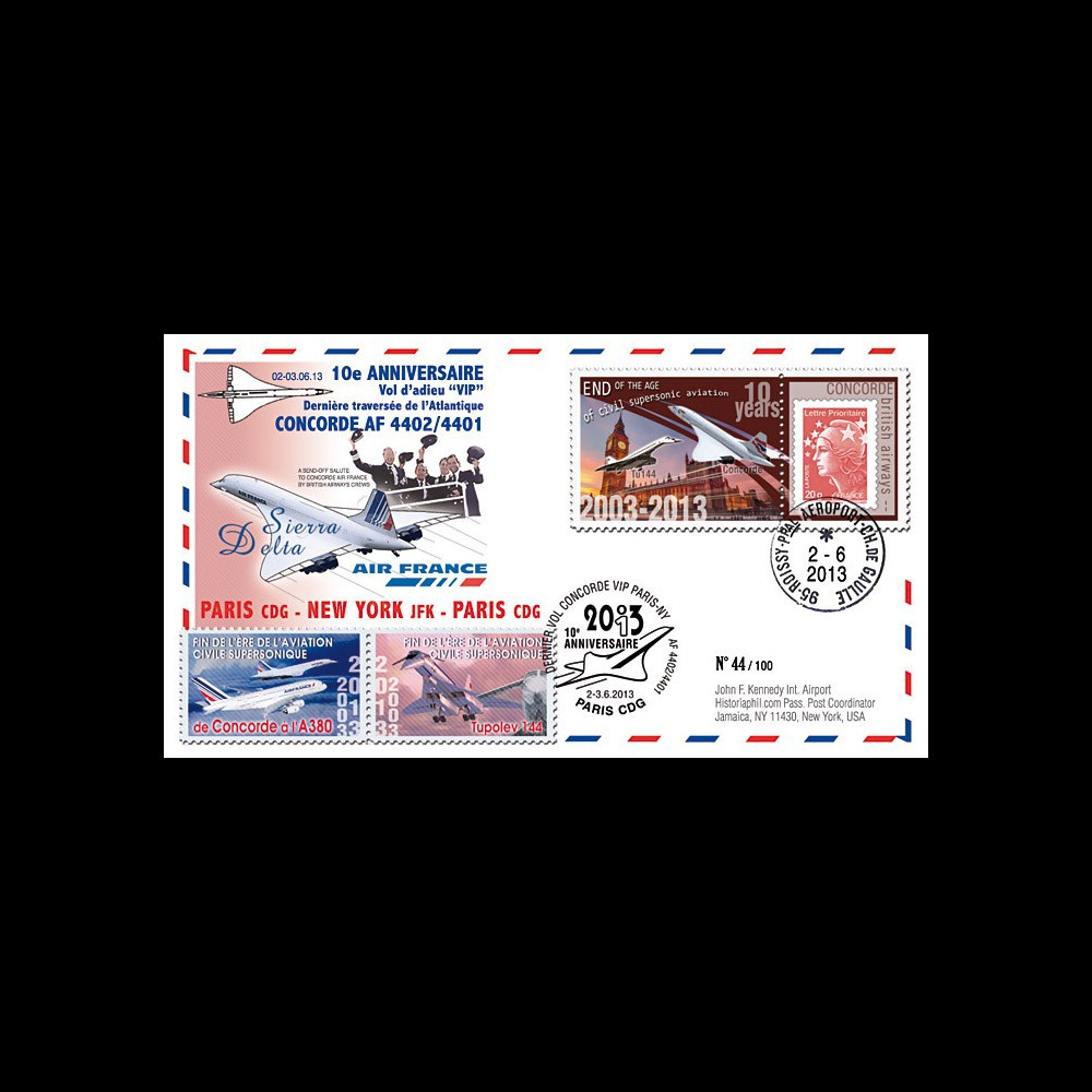 CO-RET53 : 2013 - FFC "10 ans dernier vol VIP Concorde AF Paris-New York-Paris"