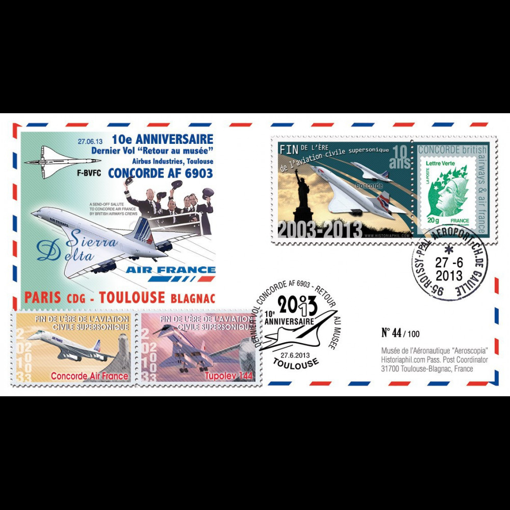 CO-RET54 : 2013 - FFC "10 ans dernier vol 'Retour au musée' Concorde AF Paris-Toulouse"