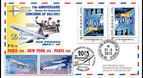 CO-RET49V : 2013 - FFC "10 ans dernier vol Concorde Paris-New York-Paris" / variété