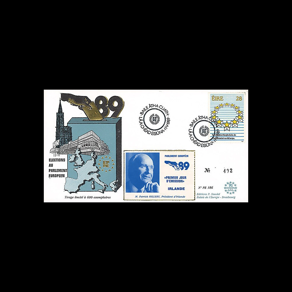 PE186 : 1989 - FDC Parlement européen "Élections Européennes / HILLERY