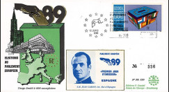 PE190 : 1989 - FDC Parlement européen "Élections Européennes / JUAN CARLOS 1er