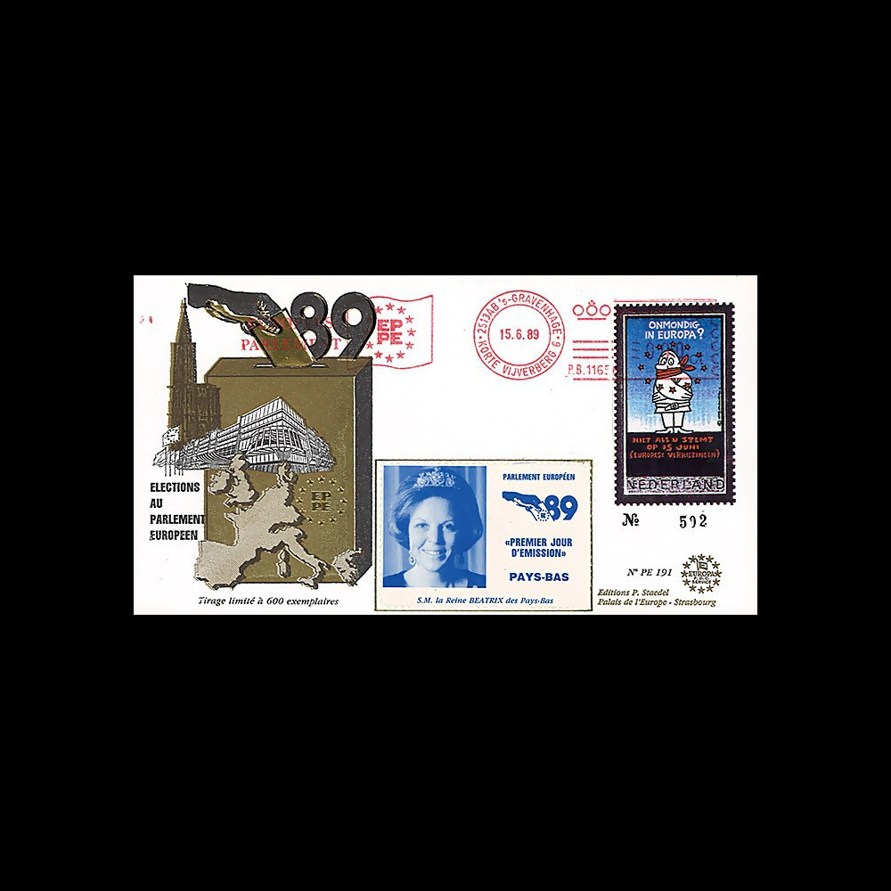 PE191 : 1989 - FDC Parlement européen "Élections Européennes / SM BEATRIX
