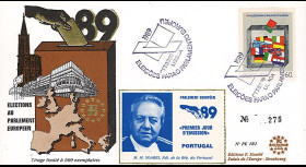 PE181 : 1989 - FDC Parlement européen "Élections Européennes / M. SOARES