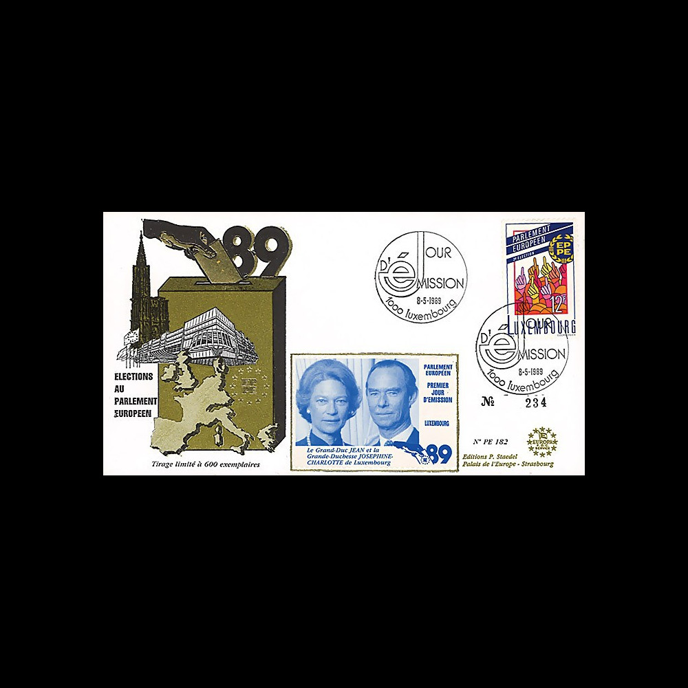 PE182 : 1989 - FDC Parlement européen "Élections Européennes / JEAN