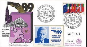 PE183 : 1989 - FDC Parlement européen "Élections Européennes / WEIZSÄCKER