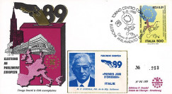 PE189 : 1989 - FDC Parlement européen "Élections Européennes / M. COSSIGA