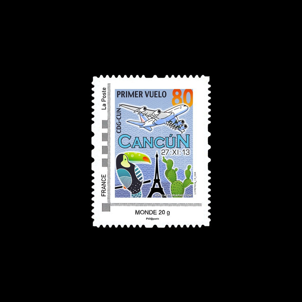 A380-236N : 2013 - 1 TPP Monde 20g "Airbus A380 Air France - 1er vol Paris-Cancún"